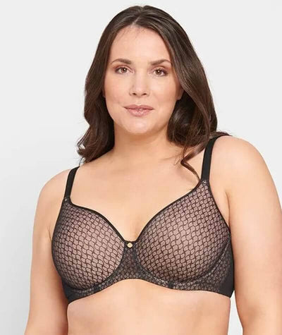 Berlei Lift & Shape T-Shirt Mesh Bra - Black Bras 