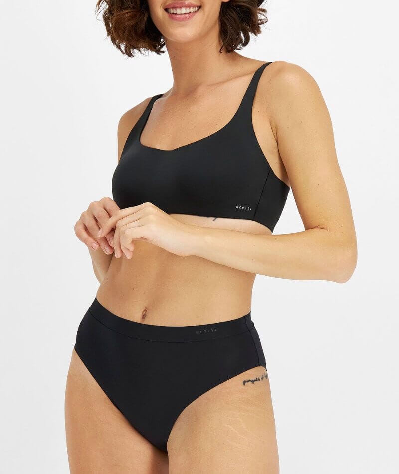 Berlei UnderState Hi-Cut Brief - Black Knickers 