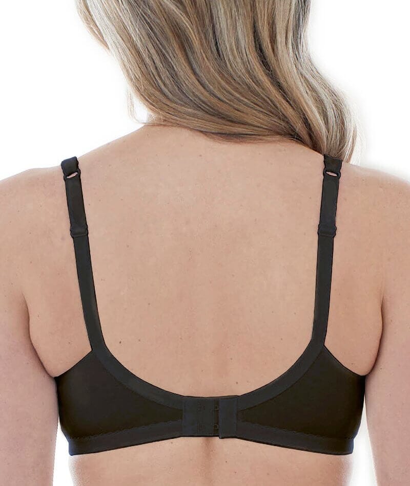 Bestform Unlined Cotton Stretch T-Shirt Bra with Underwire - Black Bras 