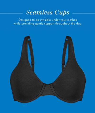 Bestform Unlined Cotton Stretch T-Shirt Bra with Underwire - Black