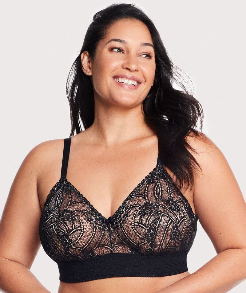 Bramour Gramercy Luxe Lace Bralette - Black Bras  