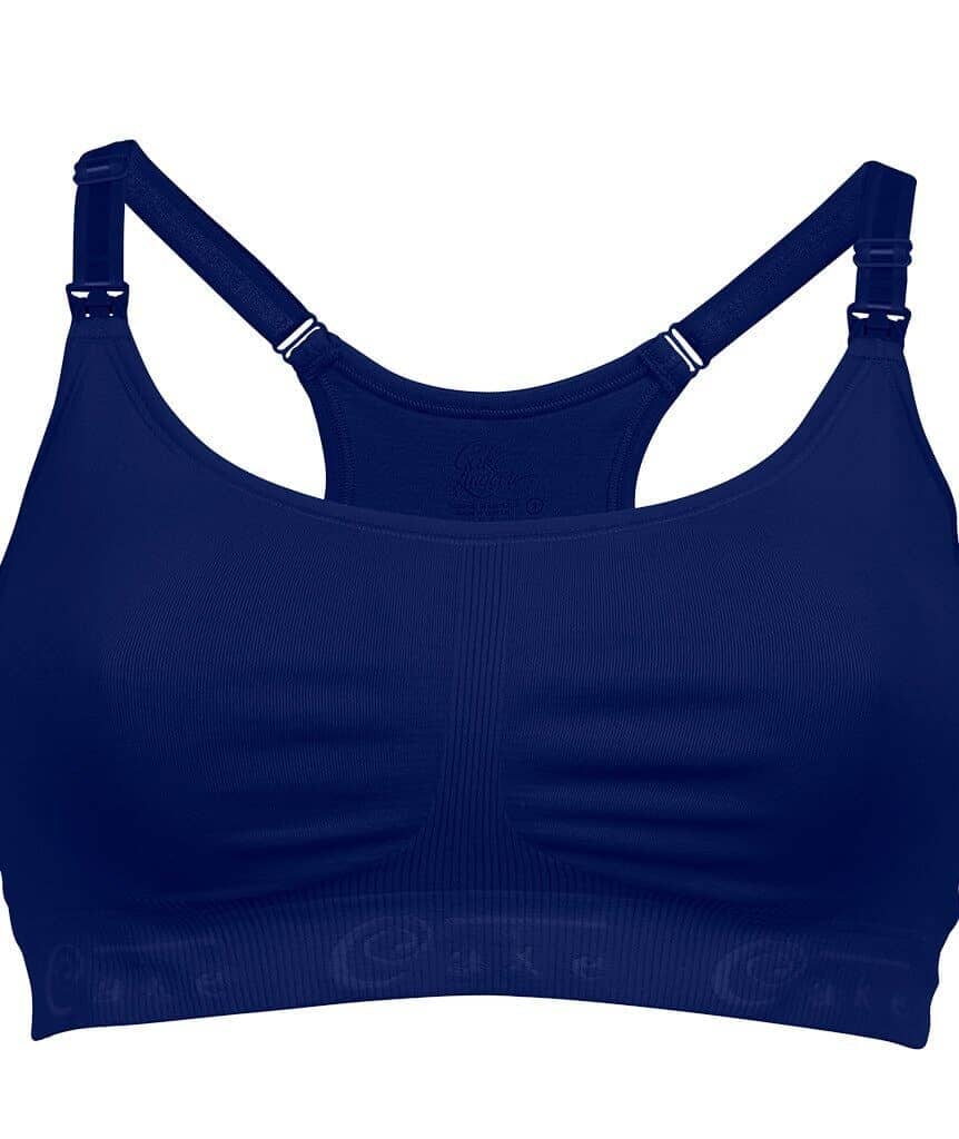 Cake Maternity Cotton Candy Seamless Sleep & Yoga Wirefree Nursing Bra - Navy Blue Bras 