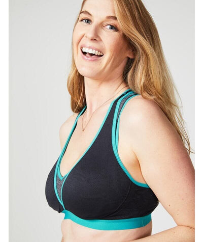 Cake Maternity Lotus Yoga & Hands Free Pumping B-F Cup Wirefree Bra - Teal Bras 