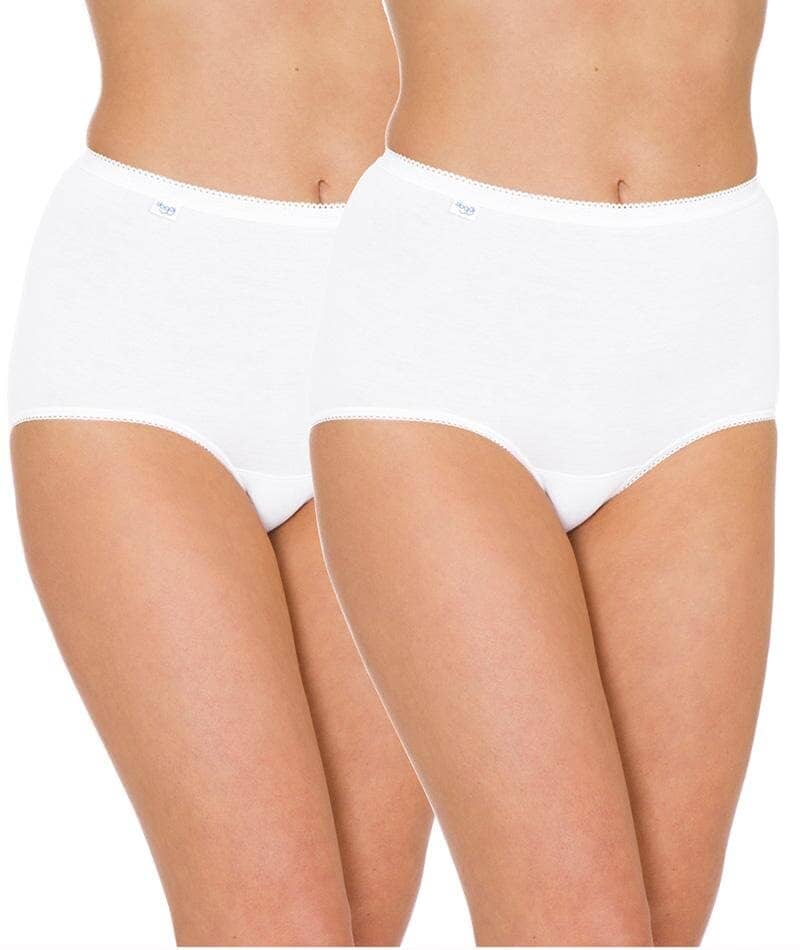 Sloggi Maxi Brief 2 Pack - White Knickers  