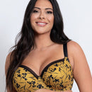 Curvy Kate Artisan Balcony Bra - Ochre/Black Yellow