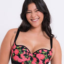 Curvy Kate Boost in Bloom Padded Balcony Bra - Print Mix Black