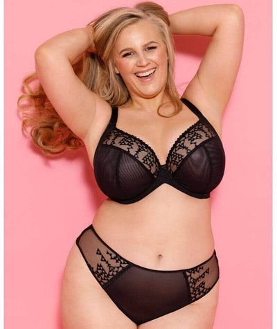 Curvy Kate Centre Stage Deep Thong - Black Knickers 