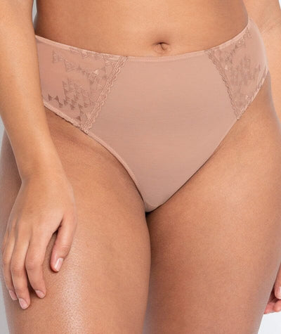 Curvy Kate Centre Stage Deep Thong - Latte Knickers 