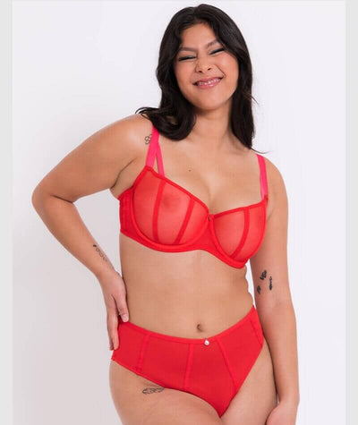 Curvy Kate Elementary Balcony Bra - Red/Pink