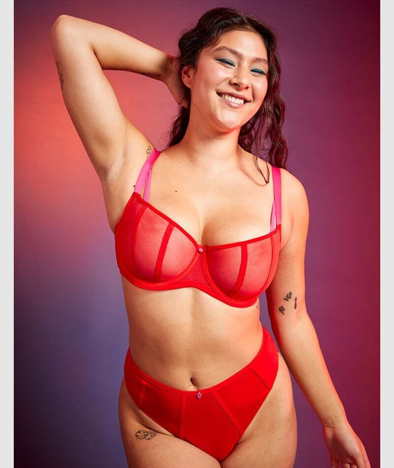 Curvy Kate Elementary Balcony Bra - Red/Pink Bras 