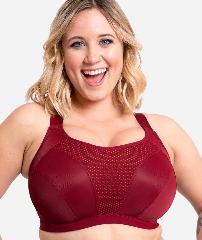Curvy Kate Everymove Flexi-Wired Sports Bra - Beet Red/Coral Bras 