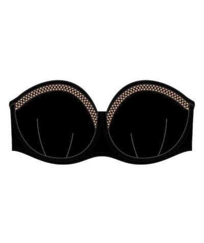Curvy Kate First Class Bandeau Bikini Top - Black Swim 