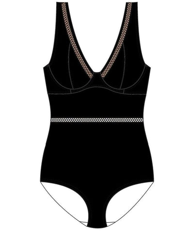 Curvy Kate First Class Plunge Swimsuit - Black