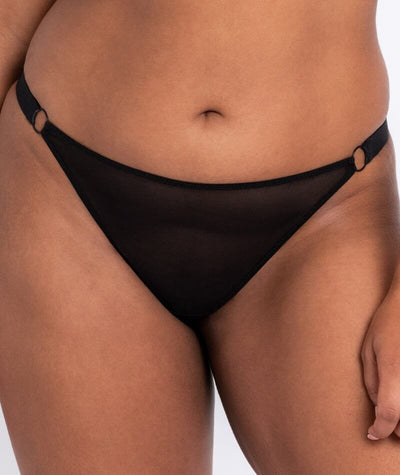 Curvy Kate Front and Centre Brazilian Brief - Black Knickers 