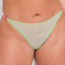 Curvy Kate Front and Centre Brazilian Brief - Mint/Pink Green