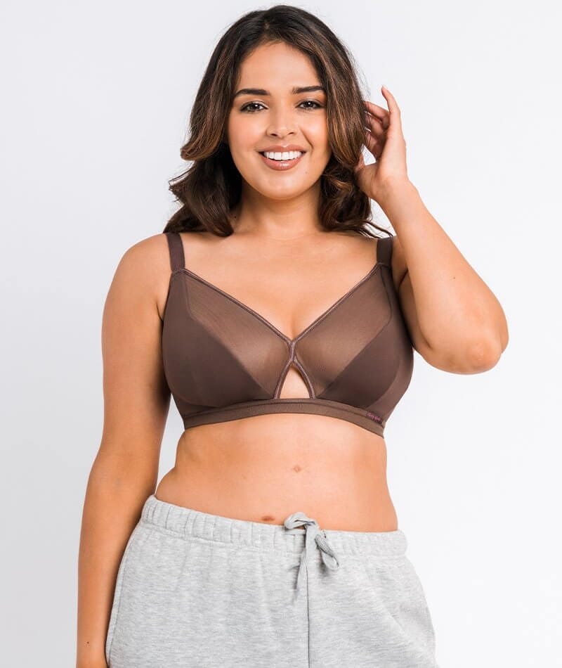 Curvy Kate Get Up and Chill Wirefree Bralette - Cocoa Bras 