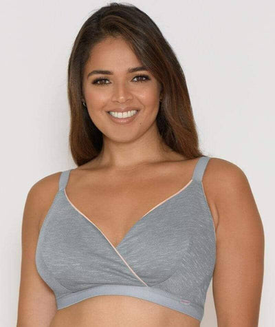 Curvy Kate In My Dreams Soft Cup Wirefree Bralette - Grey/Peach Bras 