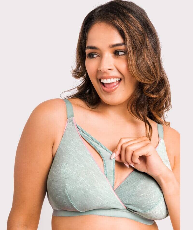 Curvy Kate In My Dreams Soft Cup Wirefree Bralette - Mint/Pink Bras 