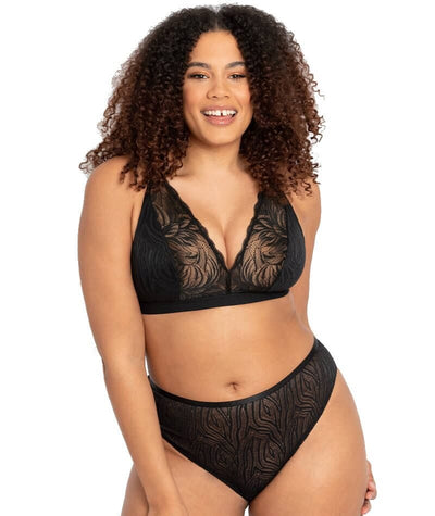 Curvy Kate Lace Daze Brazilian Brief - Black Knickers 