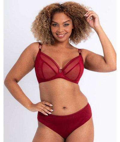 Curvy Kate Lifestyle Plunge Bra - Deep Red Bras 