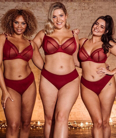 Curvy Kate Lifestyle Plunge Bra - Deep Red Bras 