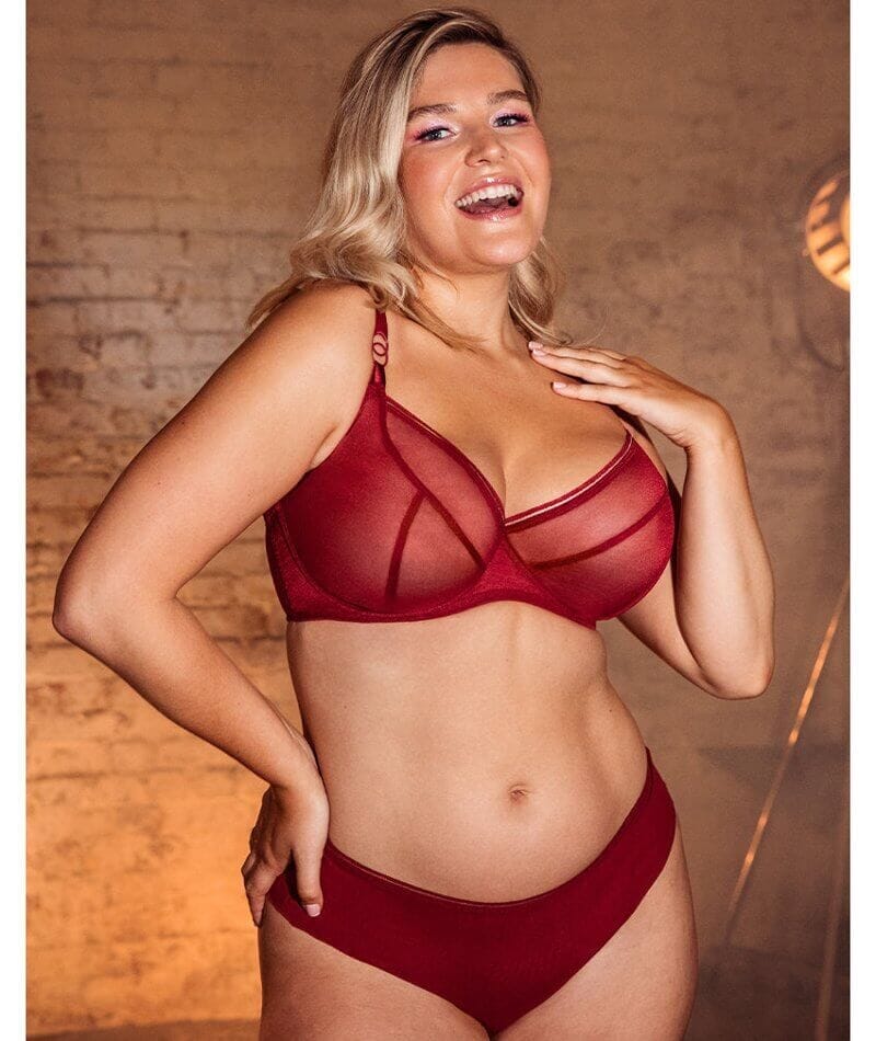 Curvy Kate Lifestyle Plunge Bra - Deep Red Bras 