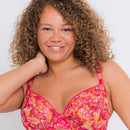 Curvy Kate Lifestyle Plunge Bra - Pink Hearts Multicolour