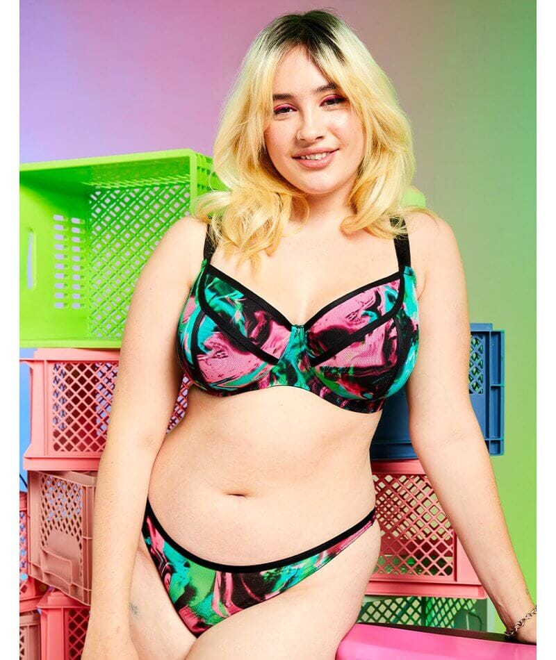 Curvy Kate Reality Check Tanga - Print Mix Multicolour Knickers 