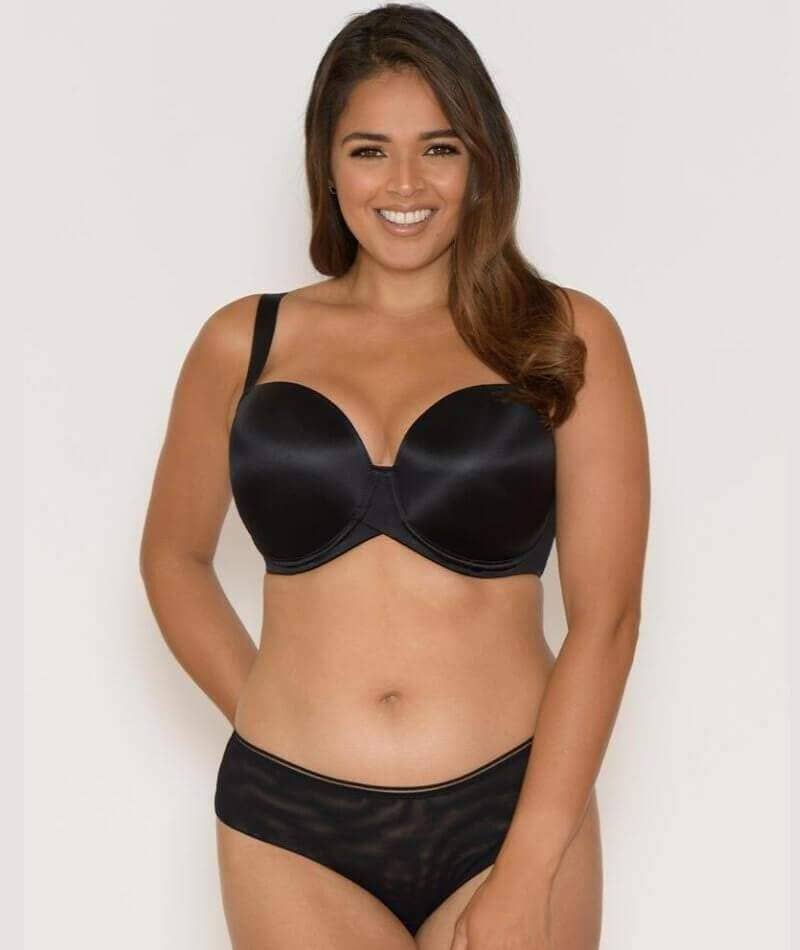 Curvy Kate Smoothie T-Shirt Balcony Moulded Bra - Black Bras 