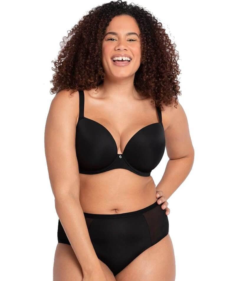 Curvy Kate Smoothie T-Shirt Plunge Bra - Black Bras 