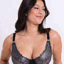 Curvy Kate Stand Out Scooped Plunge Bra - Black Sparkle