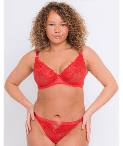 Curvy Kate Stand Out Scooped Plunge Bra - Fiery Red Bras 