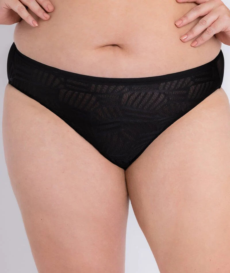 Curvy Kate Wonderfull Vibe High Leg Brief - Black Knickers 