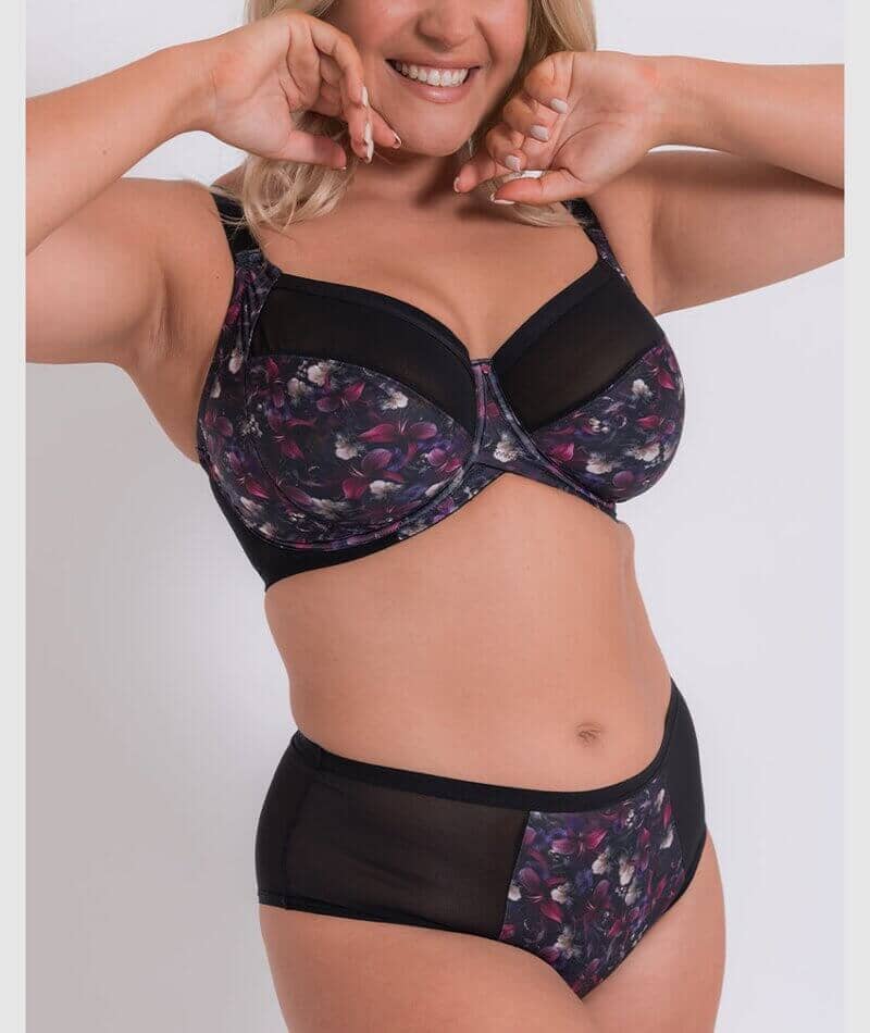 Curvy Kate Wonderfully Full Cup Bra - Black Floral Bras 