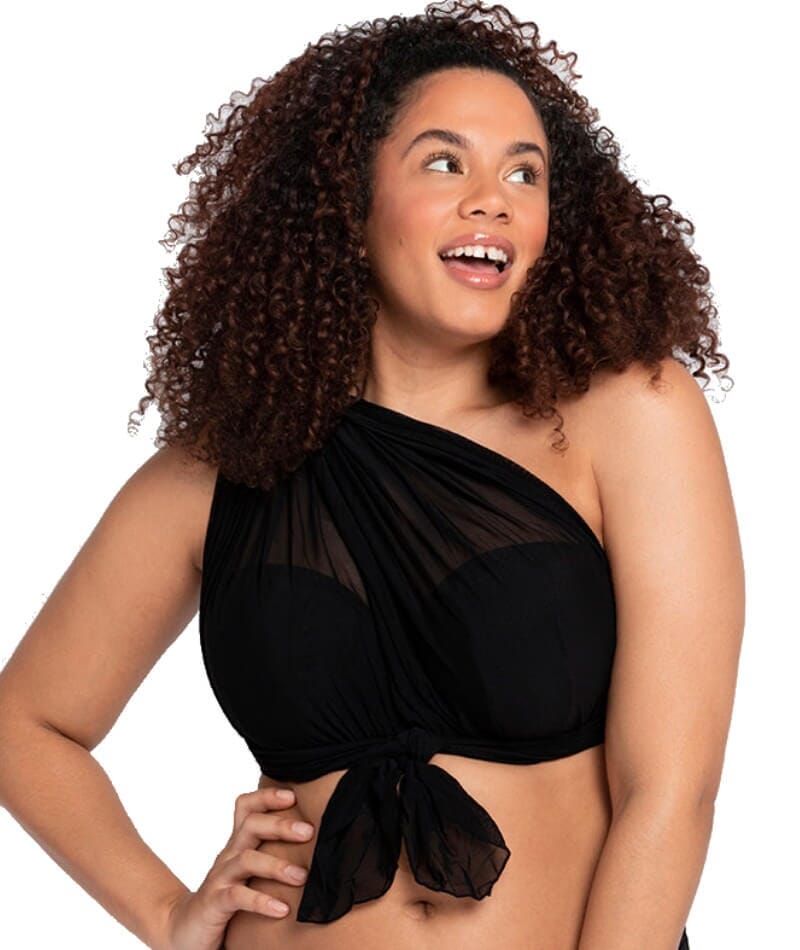 Curvy Kate Wrapsody Bandeau Bikini Top - Black Swim  
