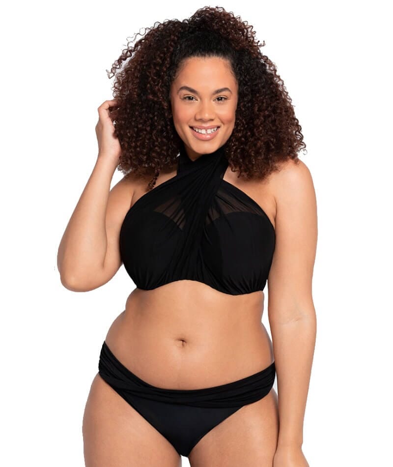 Curvy Kate Wrapsody Bikini Brief - Black Swim 