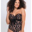 Curvy Kate Wrapsody Bandeau One Piece Swimsuit - Leopard Print