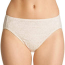 Jockey No Ride Up Microfibre and Lace Hi Brief - Cream