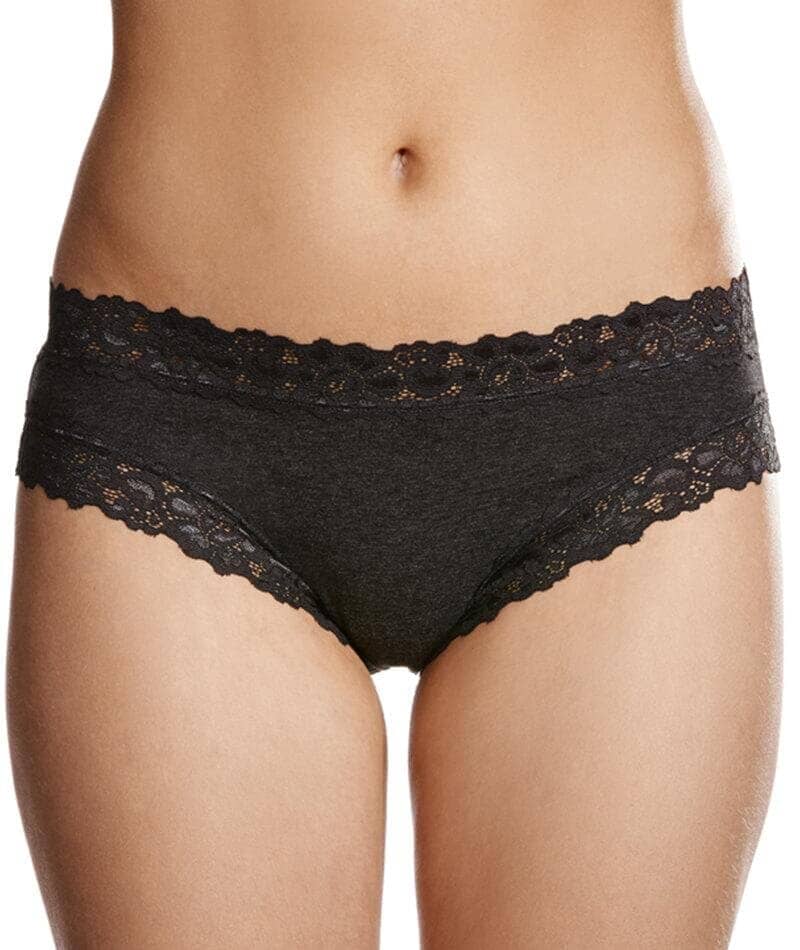 Jockey Parisienne Cotton Marle Bikini - Charcoal Marle Knickers 