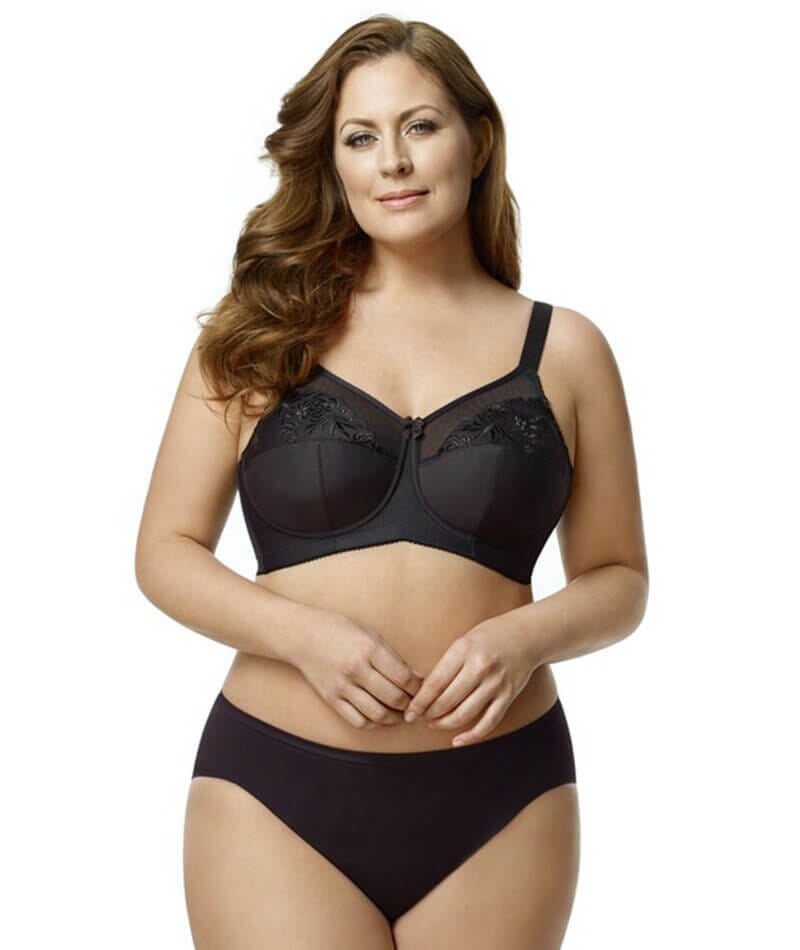Elila Embroidered Wire-Free Bra - Black – Big Girls Don't Cry