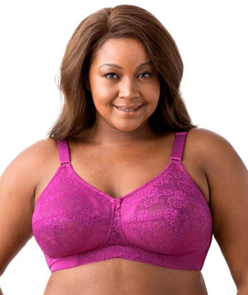Elila Embroidered Lace Wirefree Bra - Fuchsia Bras  