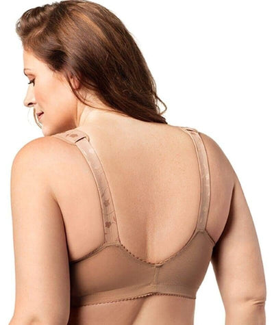 Elila Front Opening Wirefree Posture Bra - Mocha Bras 