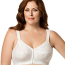 Elila Front Opening Wire-Free Posture Bra - White