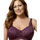 Elila Stretch Lace Wire-Free Bra - Plum