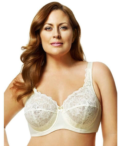 Elila Full Coverage Stretch Lace Underwired Bra - Ivory Bras 