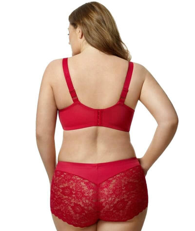 Elila Full Coverage Stretch Lace Underwired Bra - Red Bras 