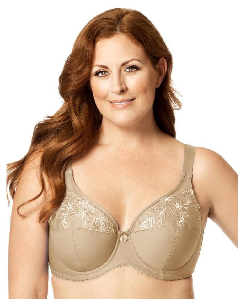 Elila Embroidered Microfiber Underwired Bra - Nude Bras 