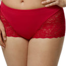 Elila Cheeky Stretch Lace Brief - Red