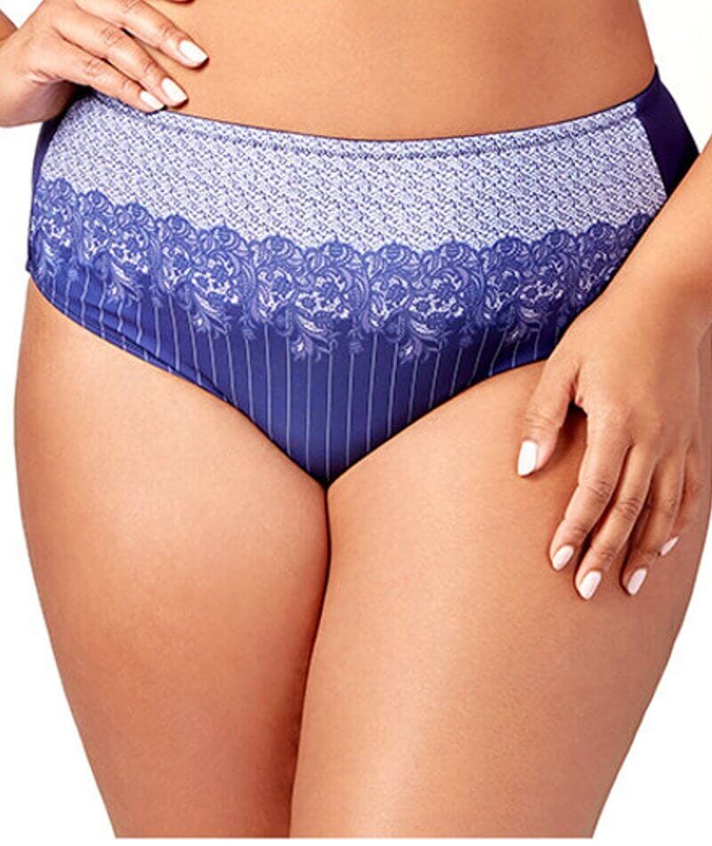 Elila Printed Lace Brief - Blue White Knickers 