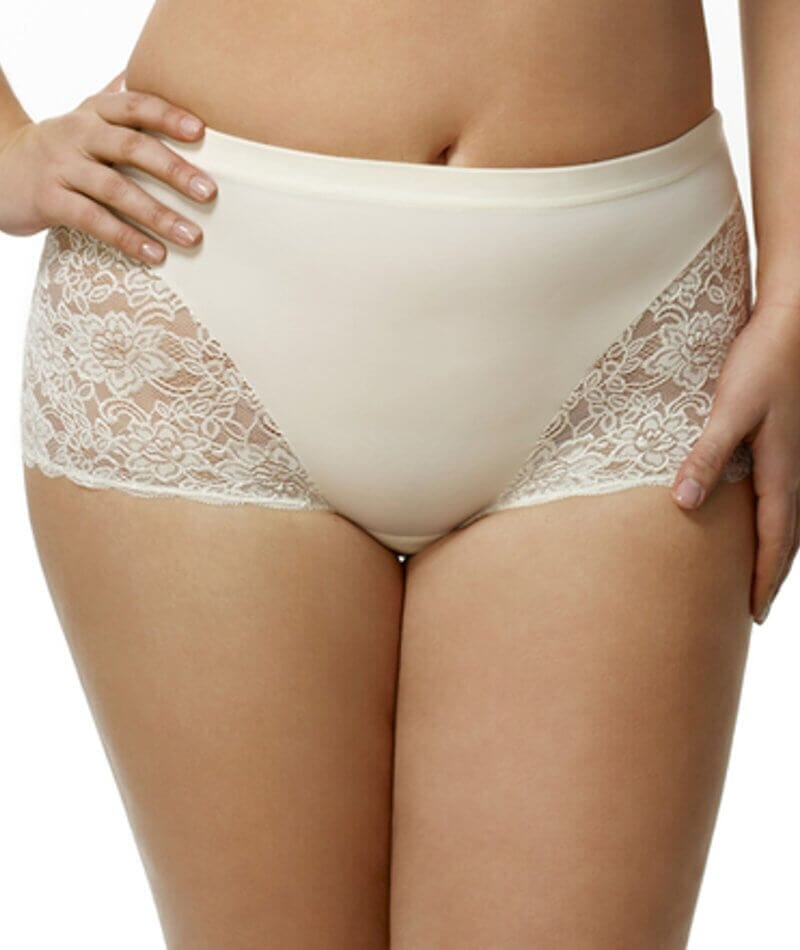 Elila Cheeky Stretch Lace Brief - Ivory Knickers 